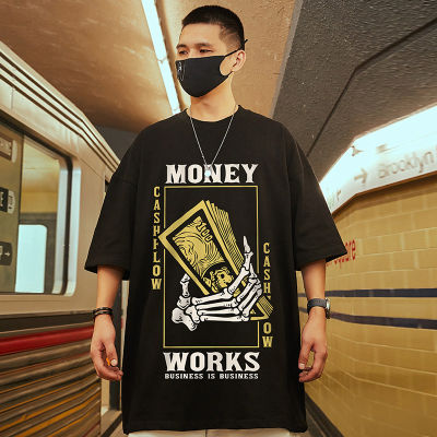 S-7XL Cotton Youth Men T-shirts Oversized Black T Shirt Oversize Round Neck Short Sleeve Tees Plus Size Sports Hip Hop street TShirt