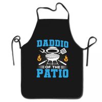 Barbecue Daddio Of The Patio Apron Kitchen Chef Cooking Baking Bib Men Women BBQ Grilling Grill Tablier Cuisine for Painting