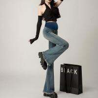 HOT ●♀ Quần Jeans Dài Lưng Cao Thời Trang Cho Mẹ Bầu