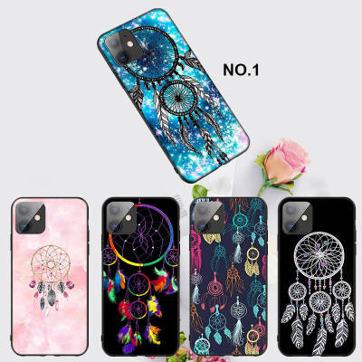 Casing หรับ iPhone 14 13 11 Pro Max 11 Mini 8+ 8 Plus 50MB dream catcher Pattern Phone เคสโทรศัพท์ อ่อนนุ่ม TPU Shockproof Black ปก