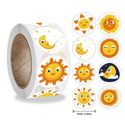hot！【DT】☌  50-500pcs Cartoon Expression Chick Kid Stickers Reward Labels for Children Student Game Scrapbooking