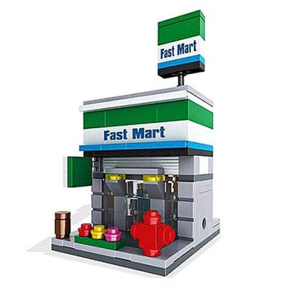 HSANHE  Mini Street Convenience Store Lego เลโก้ร้านสะดวกซื้อ