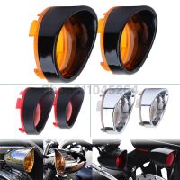 มอเตอร์ไซด์ ABS เปิดสัญญาณไฟกะพริบสัญญาณ Bezels ตัดป้องกันสำหรับฮาร์ลีย์ Tou Sportster Softail Dyna V-Rod