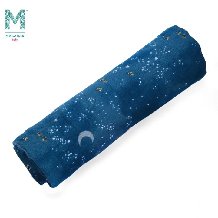 Malabar Baby Organic Muslin Single Swaddle Starry Night Lazada PH