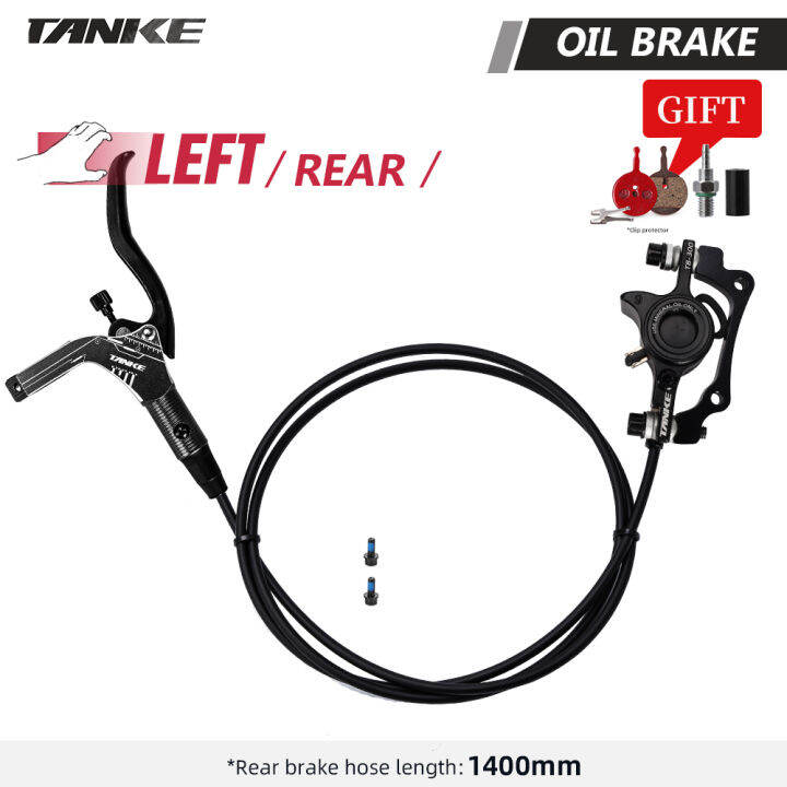 tanke-mtb-จักรยานดิสก์เบรกไฮดรอลิชุด160มิลลิเมตรใบพัดน้ำมันคาลิปเปอร์แผ่นด้านหน้าด้านหลังภูเขาจักรยานหนีบ22-2มิลลิเมตรจับ-a-เสา