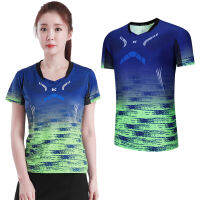 Badminton Shirt Women Quick-Drying Breathable Volleyball Clothing Outdoor Jogging Training Shirt V Neck New Fitness T-Shirt