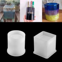 1Pcs Square Round Epoxy Resin Pen Holder Mould Handmade UV Resin Stationary Mould For DIY Resin Craft Jewelry Making Tools