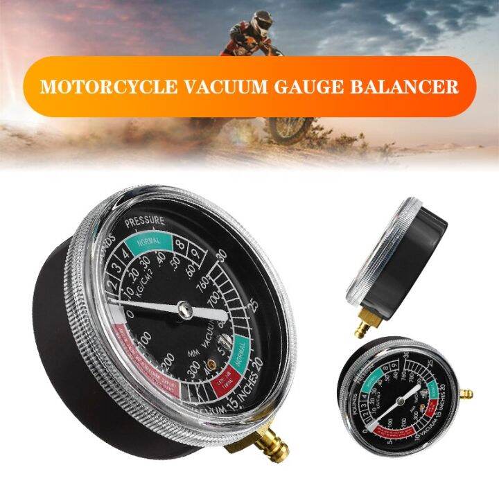 Car Motorcycle Fuel Vacuum Gauge Carburetor Carb Synchro Gauge Meter