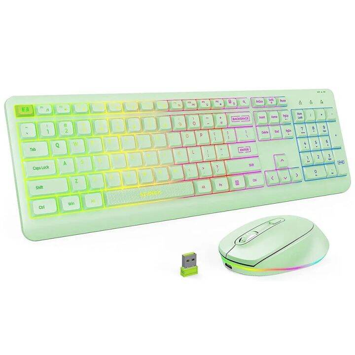Seenda Wireless Mouse And Keyboard Backlight Mice Combo Thim 2.4g