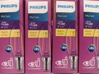 หลอดไฟฟีลาเมนต์ โชว์ใส้ สไตล์วินเทจ PHILIPS LED 4w ขั้วE14 แสงวอม์มไวท์ แพ็ค1หลอด