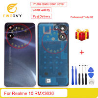 พร้อมส่งใหม่สำหรับ Realme 10 RMX3630ฝาหลังหลังกรอบกลางปลอกหุ้มแผ่นหนามเตยอะไหล่ทดแทน + 8ชิ้นเครื่องมือซ่อม