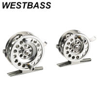 WESTBASS Ice Fishing Reel 50-60mm Full Aluminum Fly Winter Fishing Reel V-shape Ice Fishing Wheel Gear Ratio 1:1 Right Handle