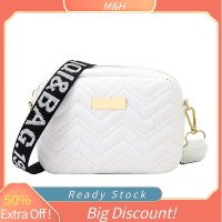 ?【Lowest price】MH แฟชั่นสีทึบกระเป๋าสะพาย Crossbody กระเป๋าหนังกระเป๋าถือผู้หญิงกระเป๋า