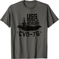 JHPKJUSS Ronald Regan CVN-76 Aircraft Carrier for A Veteran Men T-Shirt Short Sleeve Casual Cotton O-Neck Summer TShirt 4XL 5XL 6XL