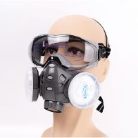 8200 Silica Gel  Respirator Full Face Dust Mask With Protective Eye Mask Filter Pollen Suitable For Mining Carpentry Polishing