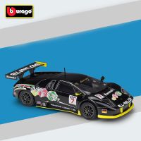 Bburago แบบจำลองรถจากโลหะอัลลอยด์แข่งรถ Die-Casting ขนาด1:24 Lamborghini ค้างคาว Murcielago Fia Gt แฟนคลับของหุ่นของเล่นการแสดงคอลเลคชั่นงานอดิเรก