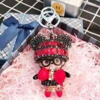 โบว์โบว์ Mickeys หญิง Keychain Lady จี้ใหม่เพชรน่ารัก-Studded พวงกุญแจไวนิลการ์ตูนพวงกุญแจตุ๊กตากระเป๋าจี้แฟชั่นและหลากหลายบุคลิกภาพ