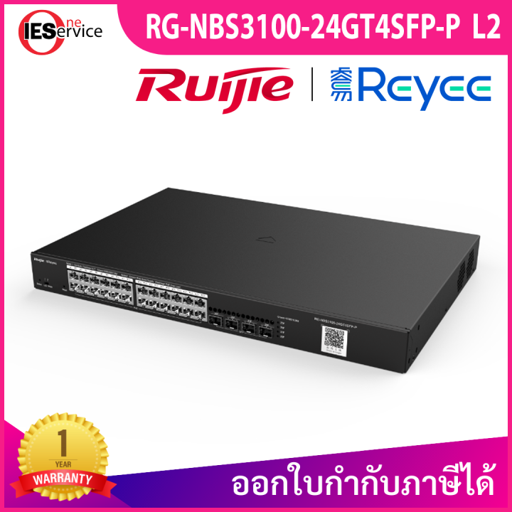 Ruijie Reyee RG-NBS3100-24GT4SFP-P l L2 Gigabit Cloud managed Switch ...