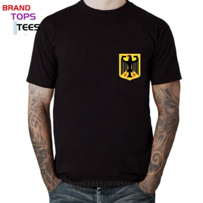 Deutschland Germany T-Shirts Golden Empire Eagle Cross T Shirt Newest 3D German Arm Of Coat T Shirts Men Funny Pocket Tee Shirts