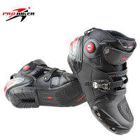 Pro Biker ข้อเท้าหนัง Motobotinki รถจักรยานยนต์รองเท้าผู้ชาย Racing Bota Moto มอเตอร์ไบค์รองเท้า Motorboats สำหรับ Motocross A9003