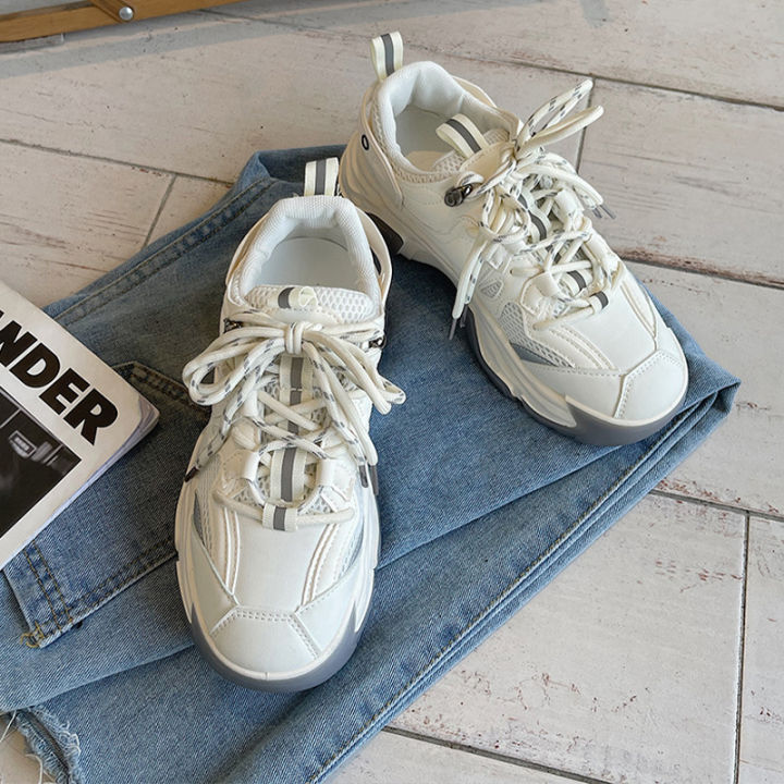 renben-รองเท้าลำลองรองเท้าเข้าสีสปอร์ตน้ำหนักเบาสำหรับรองเท้านักเรียนหญิง-รองเท้าพื้นหนาเหมาะสำหรับใส่วิ่งระบายอากาศได้ดี