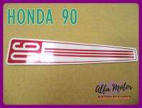 HONDA 90 FRONT SHIELD ALUMINIUM PLATE LOGO "RED" (3.5x13cm) #เพลทบังลมหน้า อลูมิเนียม พร้อม โลโก้สีแดง