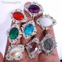 25x32MM Vintage Horse eye Silver Buttons For Decorative Invitation Metal Flatback Crystal Rhinestone Buttons For Craft