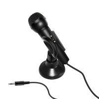 Condenser Microphone Handheld 3.5mm Plug with Stand for Laptop Computers Tablet Recording 180 Degree Rotation Karaoke Microphone