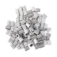 ☸ HOT SALE 120X Aluminum Crimping Loop Sleeve For 2Mm Diameter Wire Rope And Cable