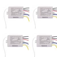 4X 4 Way Light Lamp Digital Wireless Remote Control Switch ON/OFF 220V