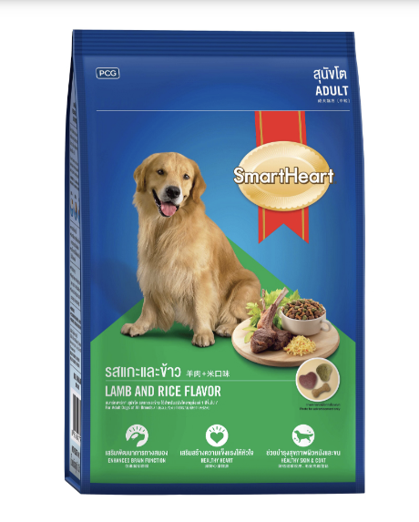 SmartHeart Adult Dry Dog Food Lamb and Rice 3kg - PetMate all breeds ...