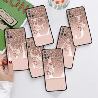 Letter Pink Shiny M R Case For Samsung Galaxy S20 S21 S22 S10 S8 S23 Plus Note S20 Ultra 10 Lite Black Soft Phone Cover Tampa Electrical Safety