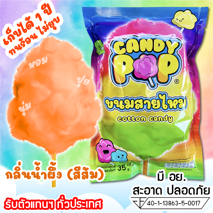 ขนมสายไหมกลิ่นน้ำผึ้ง-35ก-มี-อย-เก็บได้-1-ปี-ไม่ยุบ-cotton-candy-candy-floss-สายไหมปั่น-สายไหมปุยนุ่น-สายไหมงานวัด