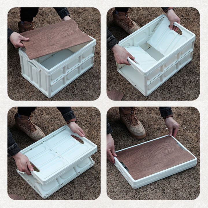 กล่องอเนกประสงค์-กล่องตั้งแคมป์-กล่องใส่อุปกรณ์แค้มป์ปิ้ง-กล่องเก็บของแบบพับได้-กล่องเก็บของในครัวเรือน-30l-56l-จัดส่งรวดเร็ว-j100
