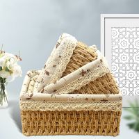 Storage Baskets Woven Rattan