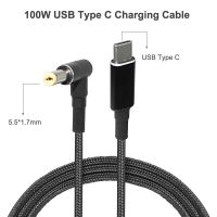 สายเคเบิลต่อโทรศัพท์แลปชาร์จ Usb Type C ขนาด100วัตต์ Usb Type C ถึง5.5X1.7มม. แจ็คอะแดปเตอร์แปลงไฟ Dc ปลั๊กตัวเชื่อมสำหรับ Acer Aspire 1.8เมตร