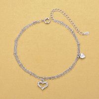 【cw】 Fashion Chain Anklets Rhinestone Foot Barefoot Leg Jewelry