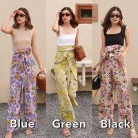 NEW!!???Flora Wrap Pants (490฿ฟรีส่ง) กางกางwrapลายดอก Flora สวยฟุ้ง พุ่งสุดๆ ตัวนี้ใส่ดีเทลกุ้นขอบสีๆช่วงเอวและปลายขา