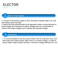 Elector 5A โมดูลเพิ่มกำลังไฟ DC-DC ที่ปรับได้ XL6019โมดูลบอร์ดจ่ายไฟแบบปรับได้