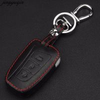 dghjsfgr Jingyuqin Remote 3 Buttons Car Key Case Cover Leather Holder For Hyundai Santa Fe 2013 Grand Santa Fe 2015 Smart Key Case