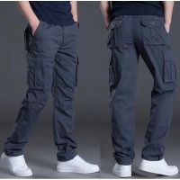 กางเกงคาร์โก้สำหรับผู้ชายกางเกงคาร์โก้ผู้ชายลดราคาสุดๆ! !6กระเป๋ากางเกงสินค้า Unisex (แบบสุ่ม)