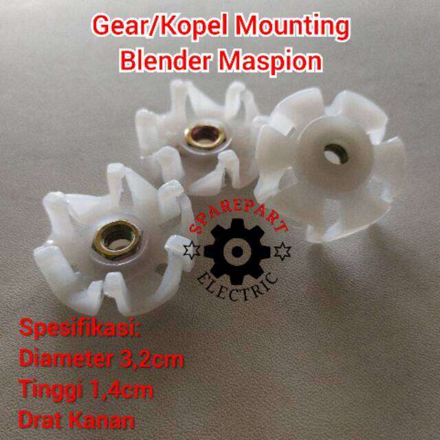 GEAR KOPEL BLENDER MASPION GIGI PLASTIK PUTIH Lazada Indonesia