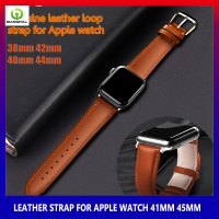 สายคล้องหนังแท้สำหรับสายคาด Apple Watch 3 2 1 38มม. 40มม. 42มม. 44มม. ซีรีย์7 8 9 Ultra2 49มม. 41มม. 45มม. 40มม. 44มม. สำหรับ I Watch 6 SE 5 4 correa สายข้อมือสำหรับเปลี่ยน