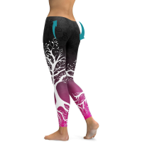 2021 Leggings กีฬาผู้หญิงออกกำลังกายยิมเสื้อผ้าสีดำและสีชมพู Leggings เอวสูง Activewear กางเกง deportivas mujer sportswee ไม่ทราบ