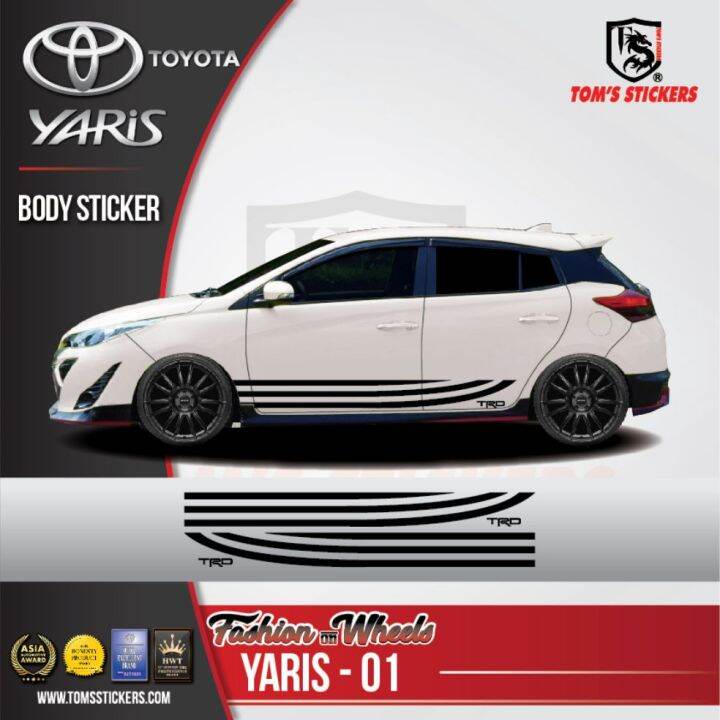 👍👍 TOYOTA YARIS CAR BODY STICKERS SET YARIS 01 Lazada