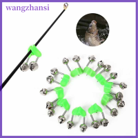 Wangzhansi เครื่องมือจับปลามีกระดิ่งก้านเบ็ดตกปลาสัญญาณเตือนเวลาปลากัด10ชิ้น