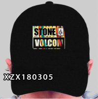 [Tsdopn34gpt]   VOLCOM CAP STENCIL Cap BLACK Yupoong strapback adjustable HAT CAP  09