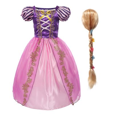 Girls Rapunzel Princess Dress Kids Summer Fancy Sofia Princess Costume Dresses 2-8 Year Children Birthday Carnival Party Gown up