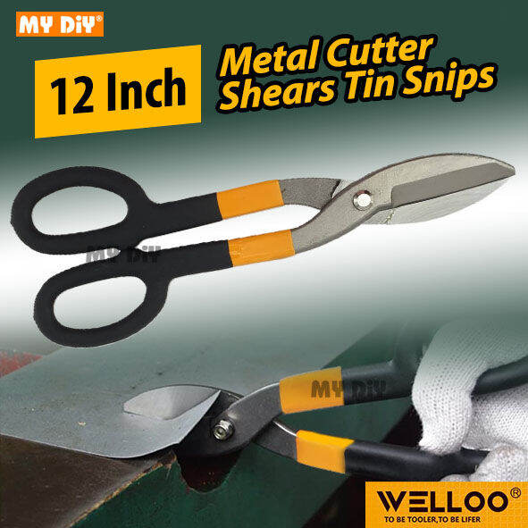 MYDIYHOMEDEPOT WELLOO 12" Tin Snip Cutter Scissor Zinc Cutter