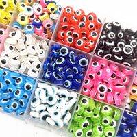 【CC】❇▩❍  Hot 50pcs/lot 6mm 8mm 10mm Oval Beads Evil Resin Spacer for Jewelry Making Earring Accessories